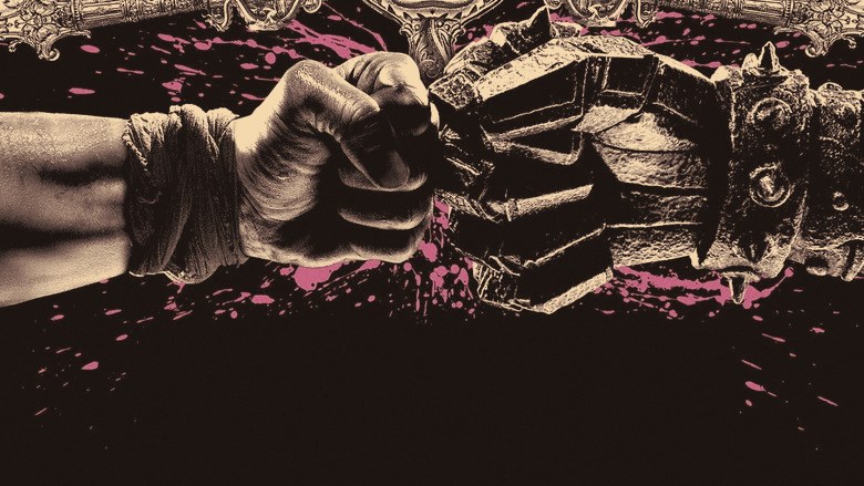 Close-up still or production image of the Blacksmith's iron arms