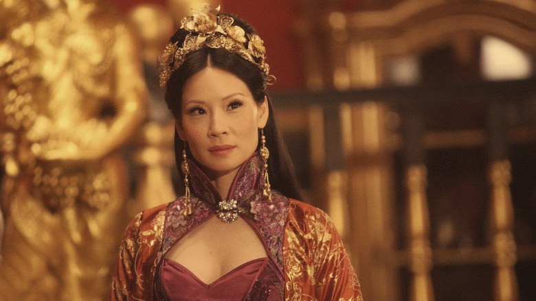 Film still of Russell Crowe as Jack Knife and Lucy Liu as Madam Blossom